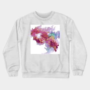 Colorful fantasy. Abstract alcohol ink art print Crewneck Sweatshirt